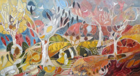 Painting by Sandipa: All the Trees are People and Every Bird a Message - Australian Landscape Art