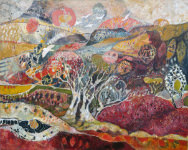 Painting by Sandipa: Big Country: Ancient Ones - Australian Landscape Art