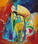 Painting by Sandipa: Walking on the Path of Nature: Lombardia - Australian Landscape Art