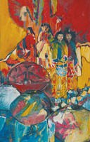 Painting by Sandipa: The People, The Way - Australian Landscape Art